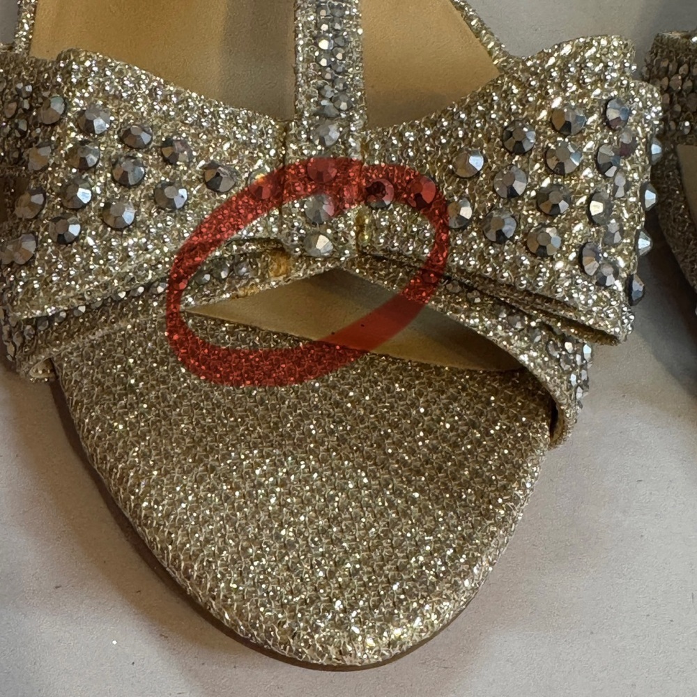 INC International Concepts Women’s Silver Rhinestone T Strap Heels Size 8.5M - Picture 7 of 7